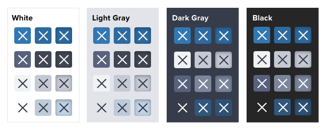 Figure: Buttons across backgrounds